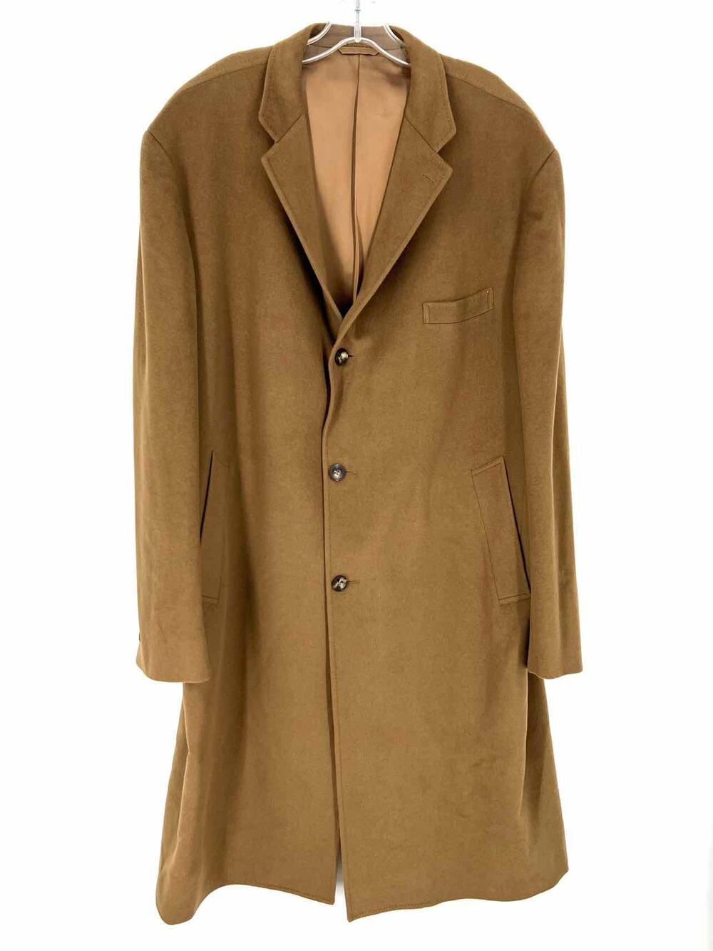 Neiman Marcus Size 50L Tan Solid Cashmere W/ DUST BAG Men's Coat